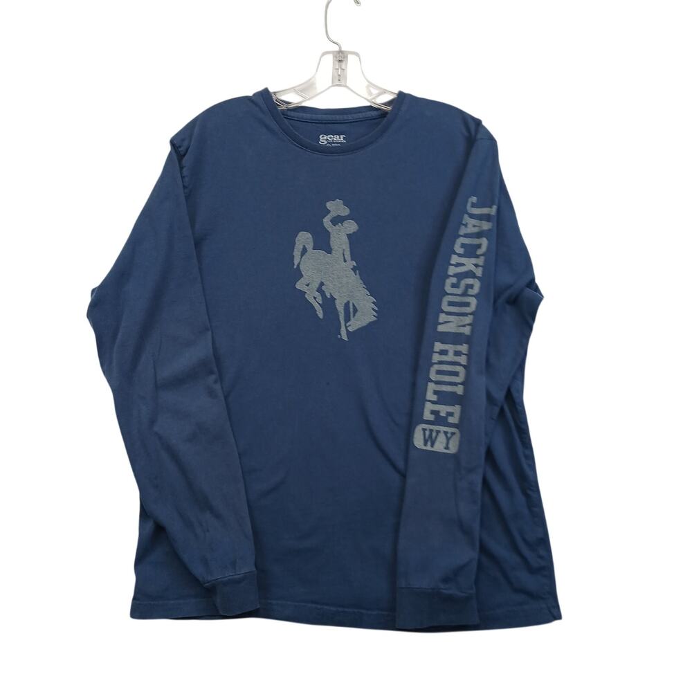 Gear For Sports Jackson Hole WY Blue Long Sleeve Graphic Tee Large